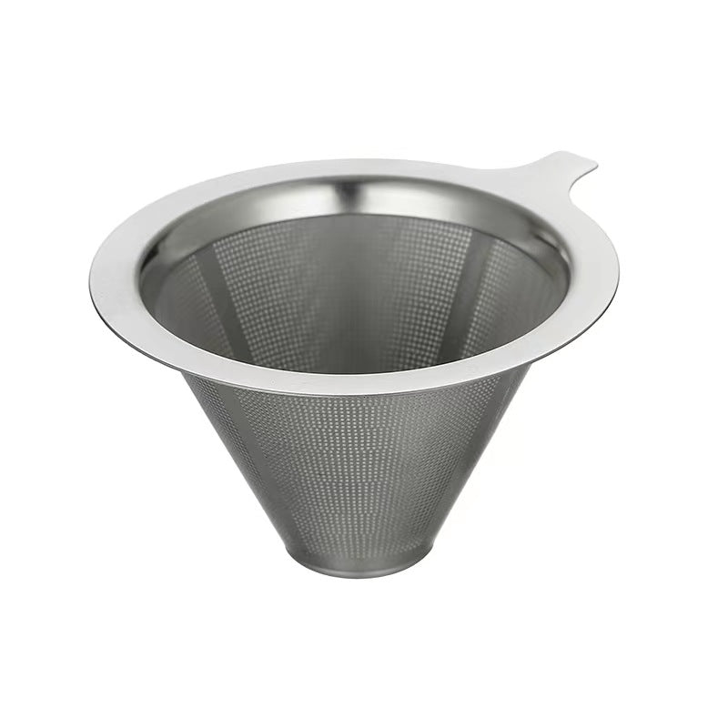 A 304 coffee filter screen filter cup hand brewing coffee utensils set filter paper free ultra-fine encryption coffee funnel