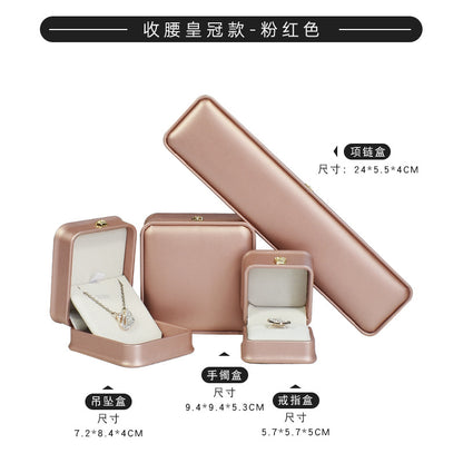 A leather jewelry box custom bronzing LOGO