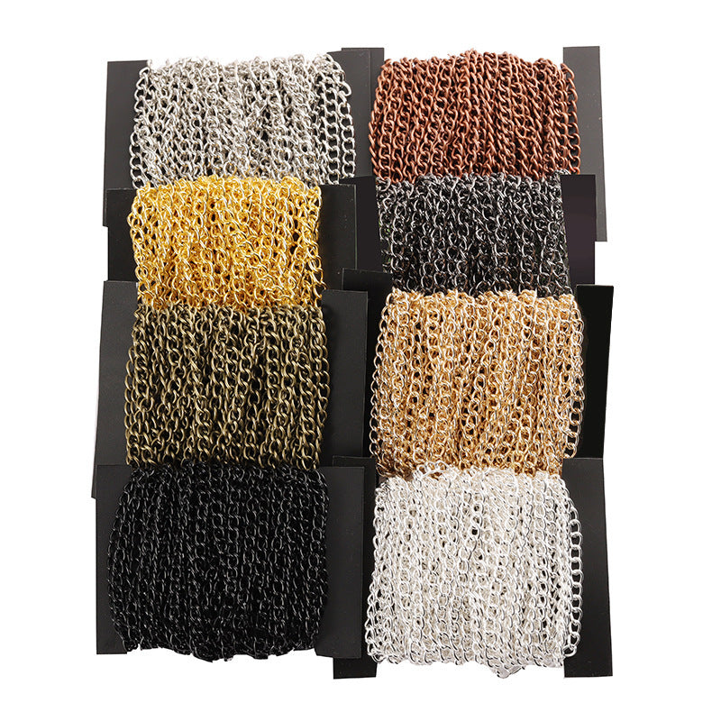A DIY jewelry accessories, encrypted iron chain, necklace jewelry chain, hairpin tail chain, hair accessories fringed chain connecting chain