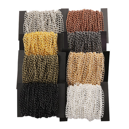 A DIY jewelry accessories, encrypted iron chain, necklace jewelry chain, hairpin tail chain, hair accessories fringed chain connecting chain