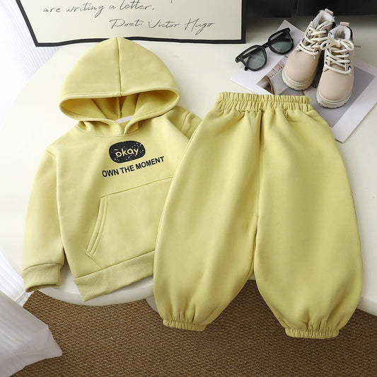 A children's fleece sweater set