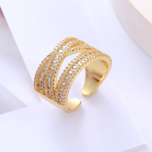 A personalized European and American green-eye snake-shaped micro-diamond ring, high-end retro clothing versatile multi-level ring manufacturer wholesale - Mixbatch