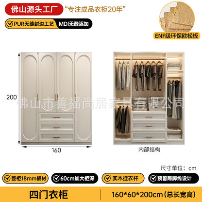 A The solid wood wardrobe with OSB board ENF grade melamine paint finish