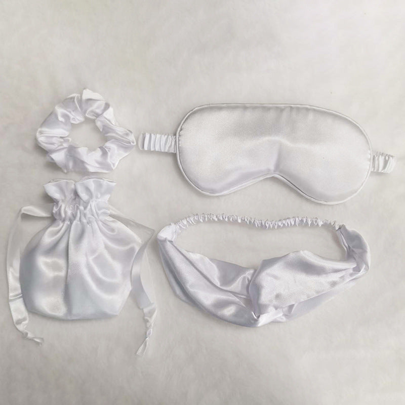 A four-piece set of blindfold hair band