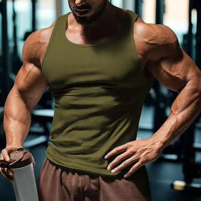 A Men's Sleeveless Elastic Vest