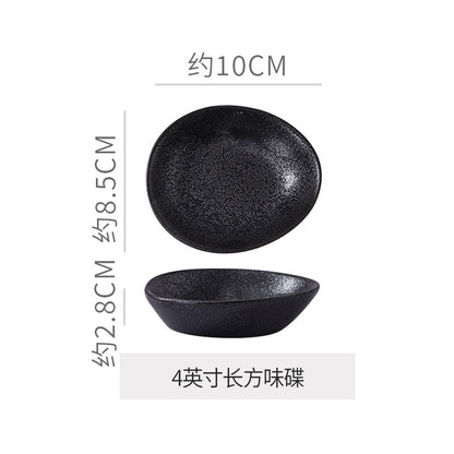A Japanese kiln ceramic tableware creative hotel steak plate