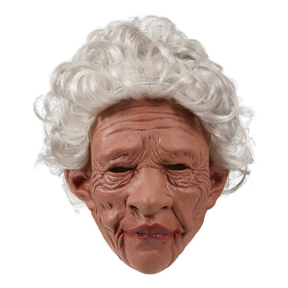 A Breaking Bad old white mask bald old man latex hood Halloween Cosplay funny props