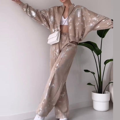 A Sequin Trendy Sweatshirt Set