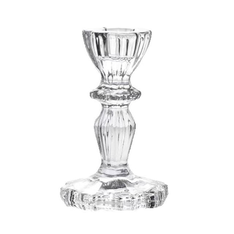 A crystal candle holder glass ornament