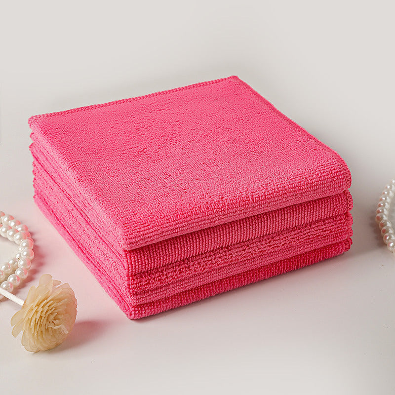 A 350G warp knitted microfiber towel high elastic silk locking edge does not shed hair and does not fade housekeeping cleaning kitchen rag