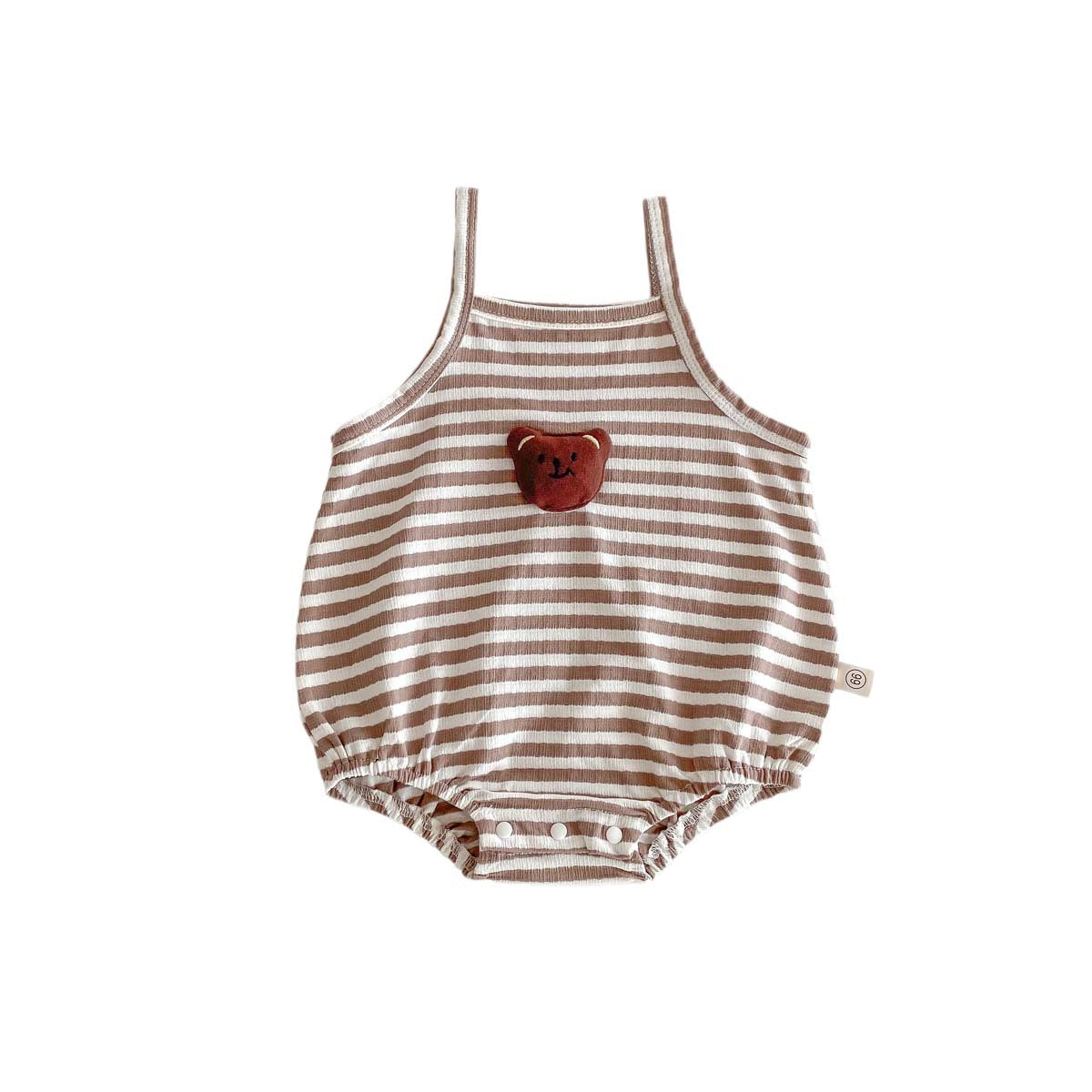 Summer Korean version baby camisole jumpsuit for boys and girls, cartoon sleeveless vest, crawling suit for newborns, thin fitting jumpsuit - Mixbatch