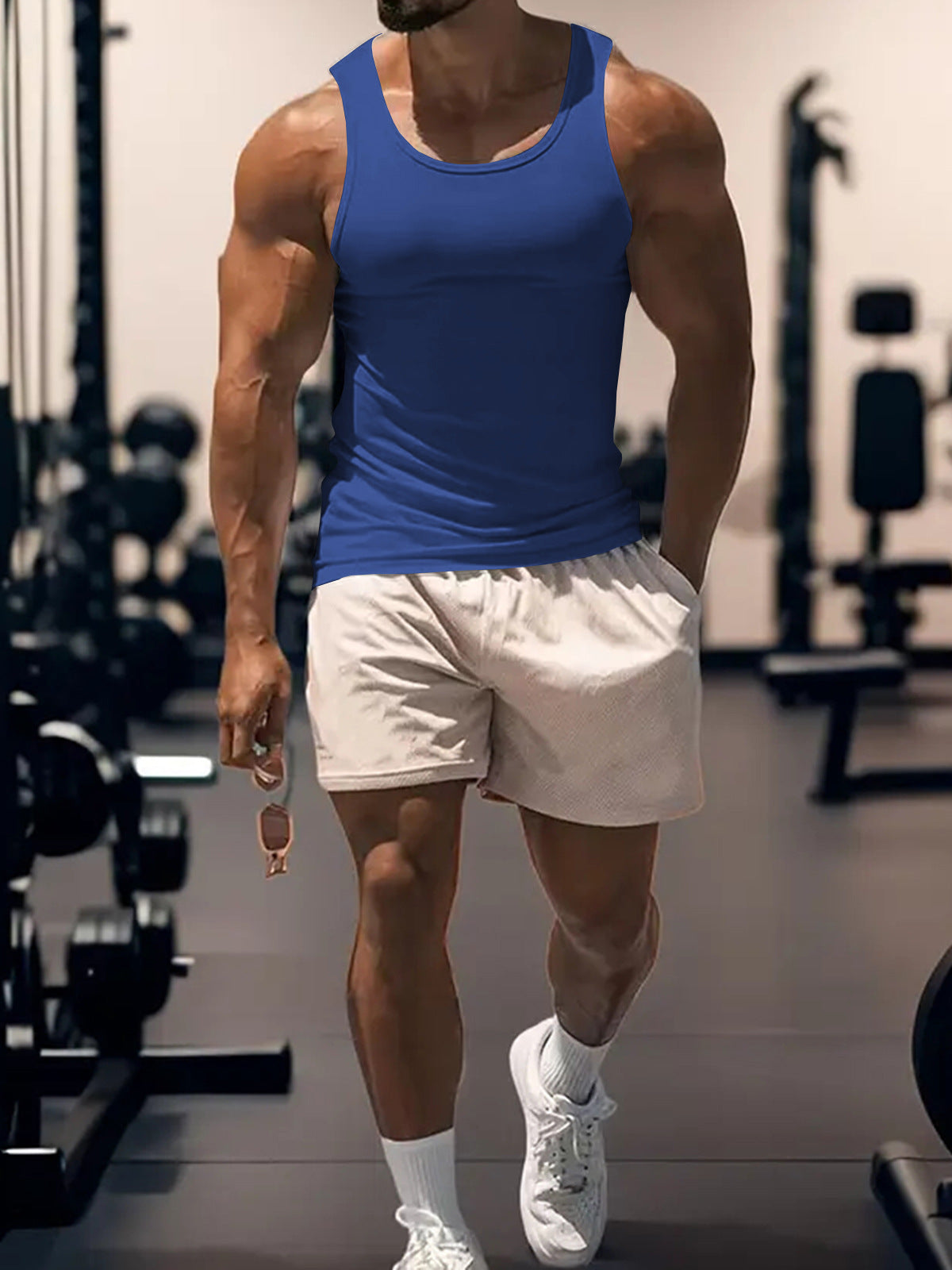 A Men's Sleeveless Elastic Vest