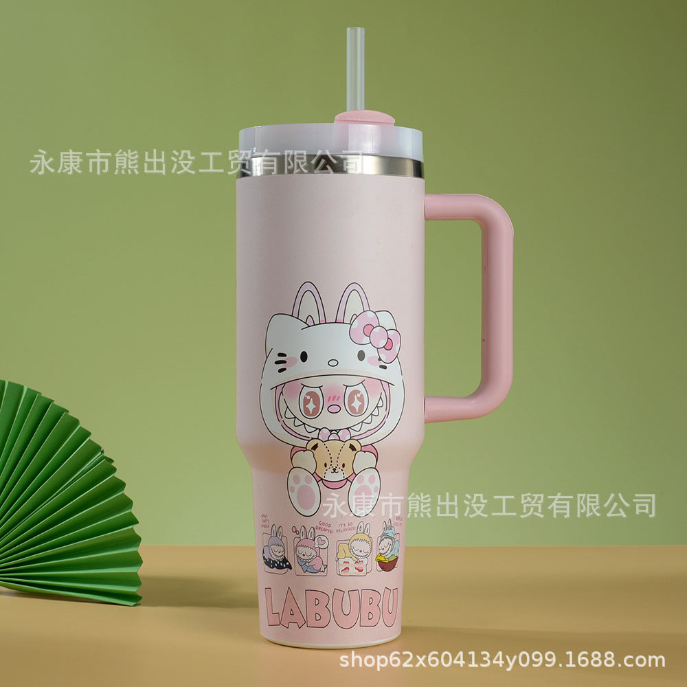 A 304 stainless steel straw cup