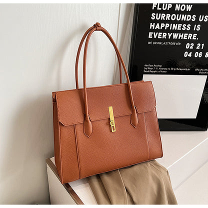 A shoulder handbag