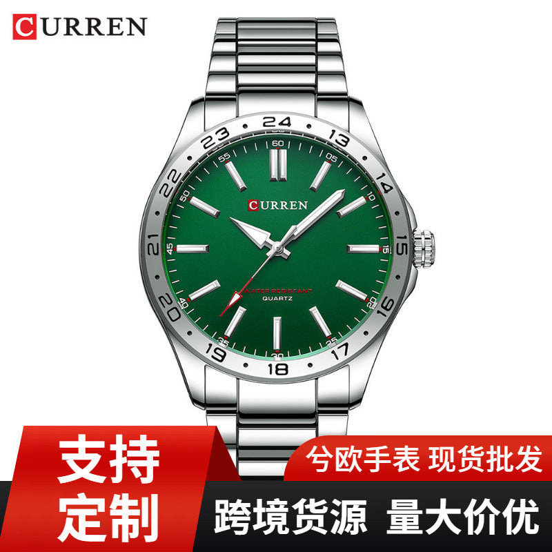 A 8452 Casual Quartz Watch Men's Watch, Steel Strap Watch, Business Men's Watch - Mixbatch