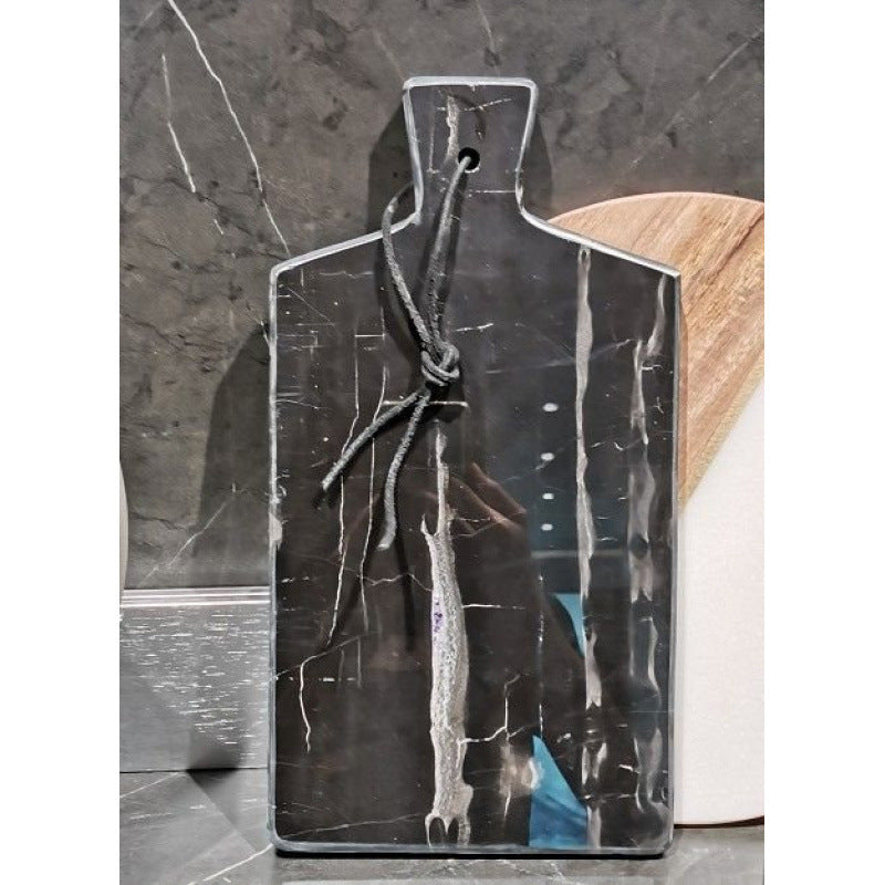 A Marble cutting board Chopping board Fruit plate Household cutting board Household panel Bread board Anti-mildew Dessert Pastry White