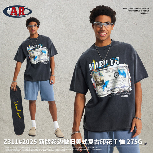 A short-sleeved t-shirt male oversize