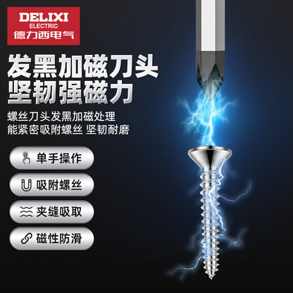 A piercing screwdriver, strong magnetic percussive screwdriver, screwdriver, manual cross one-word screwdriver wholesale