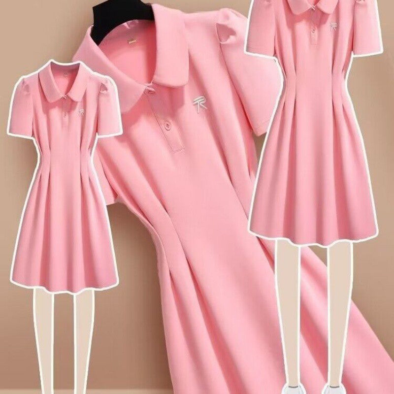 A summer polo collar dress