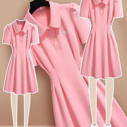 A summer polo collar dress