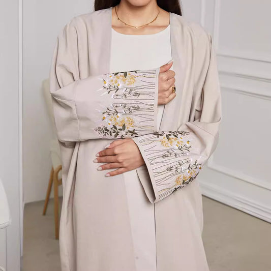 Women's Robe Embroidered Middle Eastern Muslim Clothing Cardigan Dress Long Dress Bat Sleeve - Mixbatch