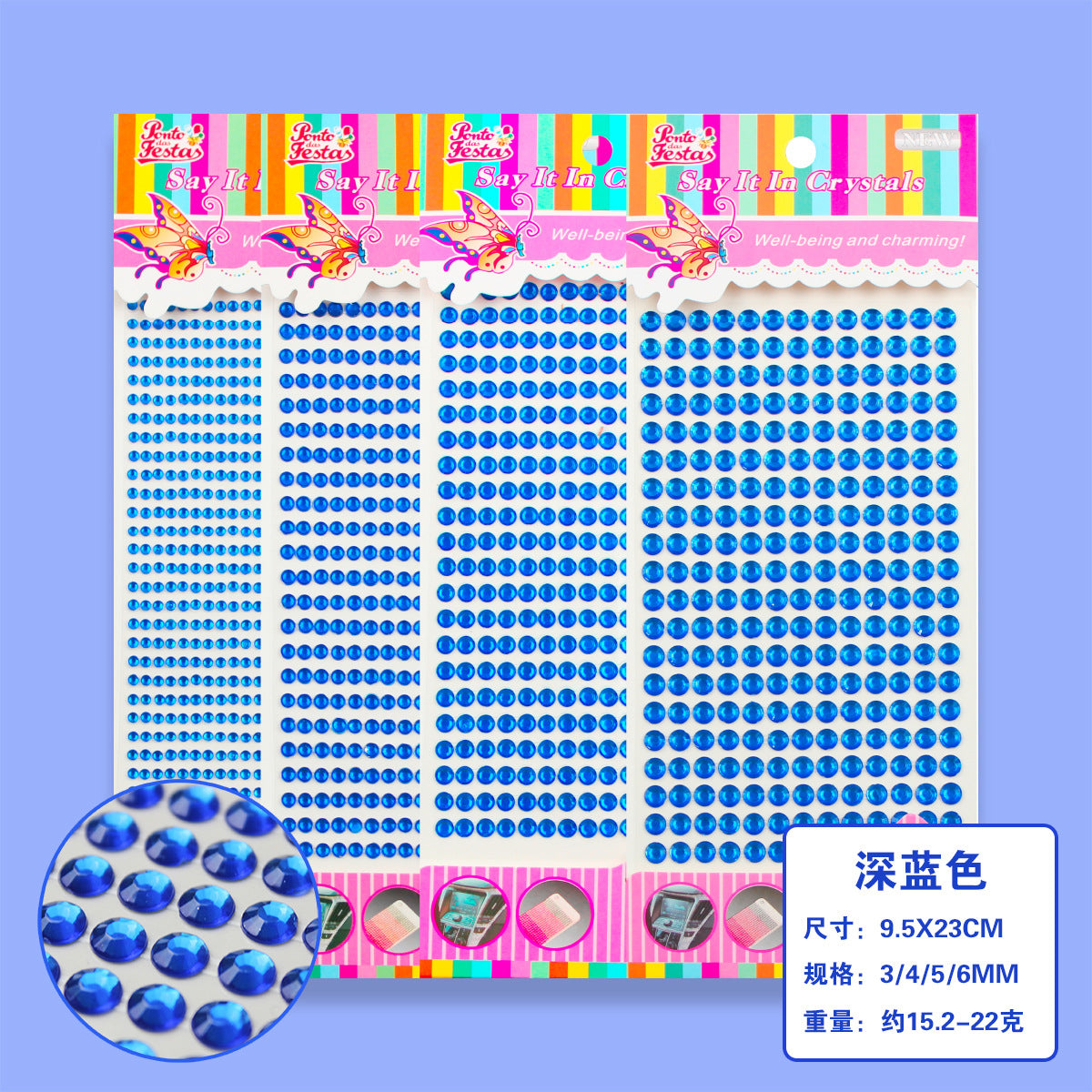 A diamond sticker handmade creative diamond pearl sticker flat bottom diamond decorative car sticker acrylic diamond universal color sticker - Mixbatch