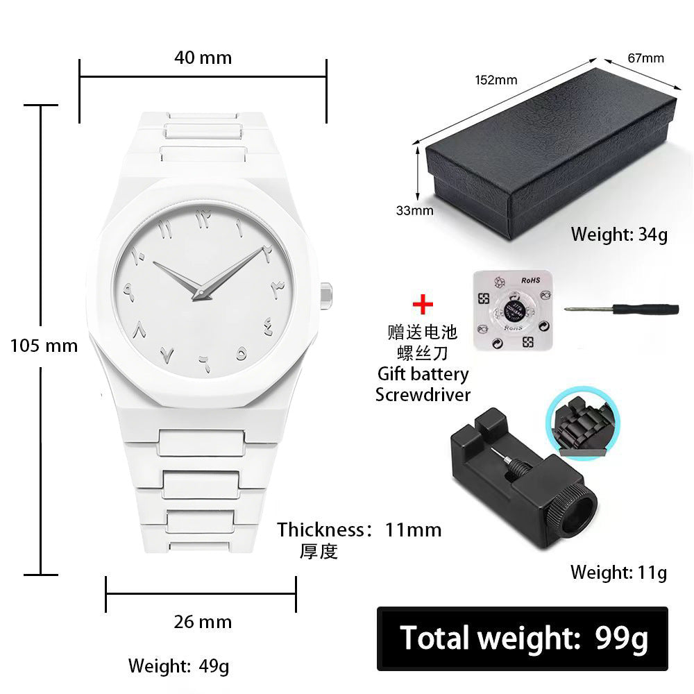 A Men's Premium Waterproof Women's Watch South East Asia Middle East Popular Plastic Men's Quartz Watch