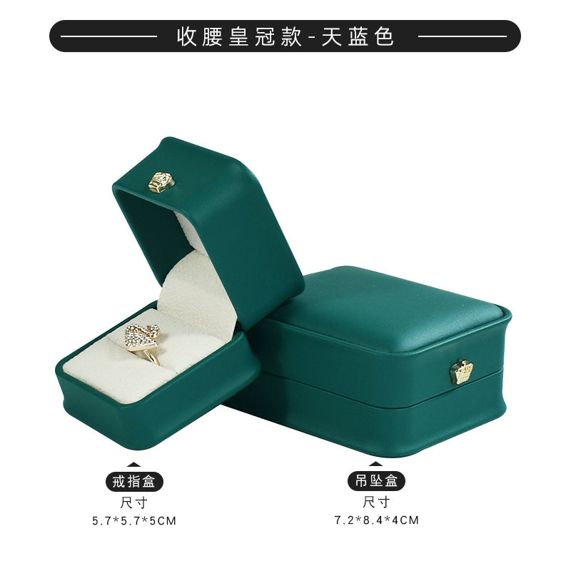 A leather jewelry box custom bronzing LOGO