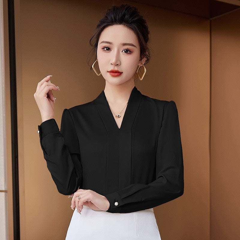 A new busalong long-sleeved blouse commuter professional wear work clothes wholesale 601 - Mixbatch