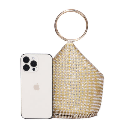 A new cross-border diamond-encrusted dinner bag, portable vegetable basket, rhinestone evening bag,