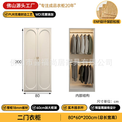 A The solid wood wardrobe with OSB board ENF grade melamine paint finish