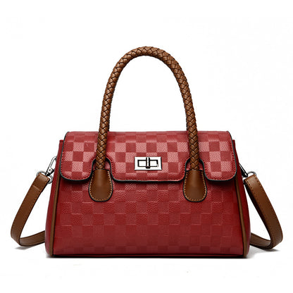 A messenger handbag
