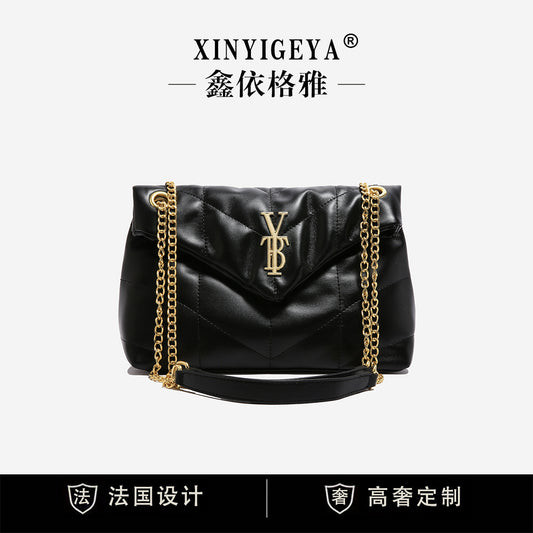 A bag women's fashion high sense Xin Yigeya new diamond chain cloud versatile ins celebrity style armpit bag