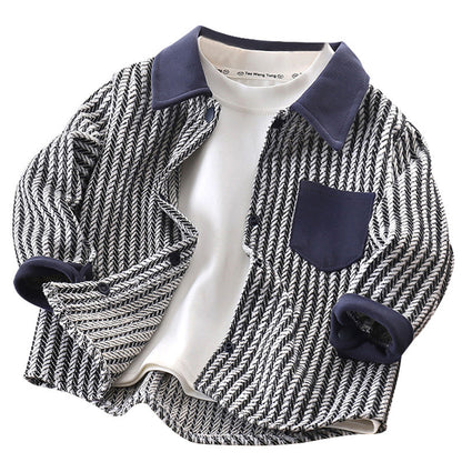 A children's long-sleeved shirt