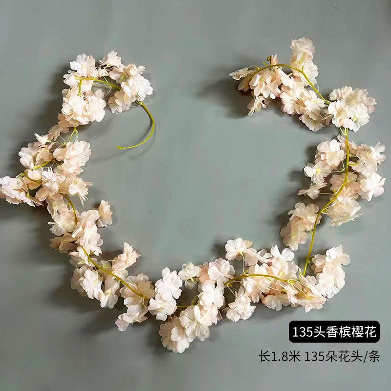 A simulated cherry blossom branch cherry blossom tree plastic wedding decoration peach blossom pear blossom indoor living room ceiling simulated flower fake flower