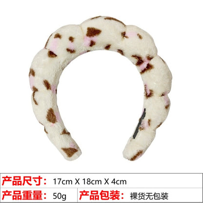 A high cranial top hair accessories women wash face bath clouds sponge headband makeup remover hair band headband
