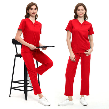 A Surgical Clothes Short Sleeve Washing Clothes Women's Suits Nurse Clothes Operating Room Work Uniforms Isolation Clothes