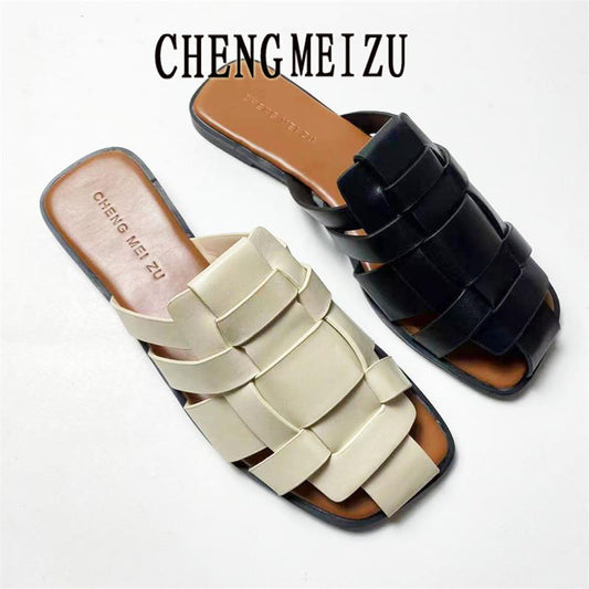 A summer hollow women's shoes flat slippers