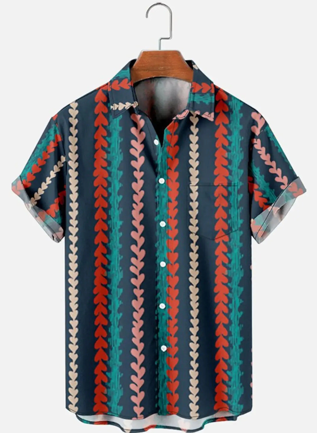 A love pattern short sleeve shirt