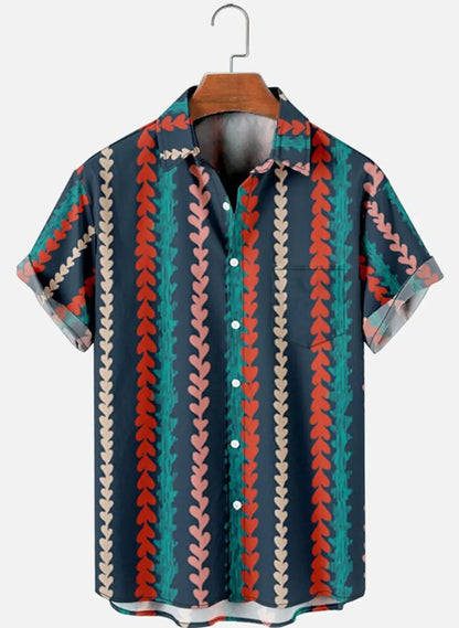 A love pattern short sleeve shirt