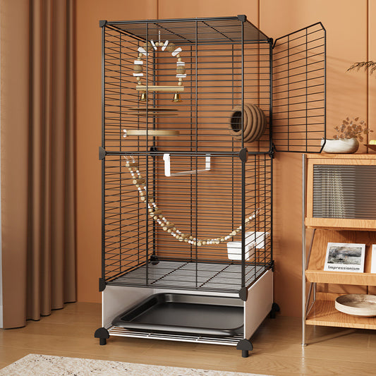 Household tiger skin bird cage large cockatoo special pearl bird luxury embroidered eye villa new starling bird cage - Mixbatch