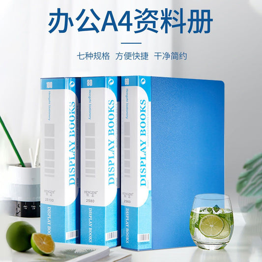 A4 File Folder Document Book with Transparent Sleeves