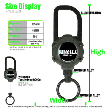 A Durable Zinc Alloy Magnetic Key Holder – Anti-lost Retractable Design