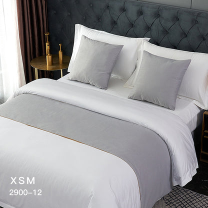 A hotel bedside towel decoration