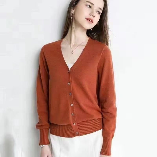 A knitted cardigan jacket