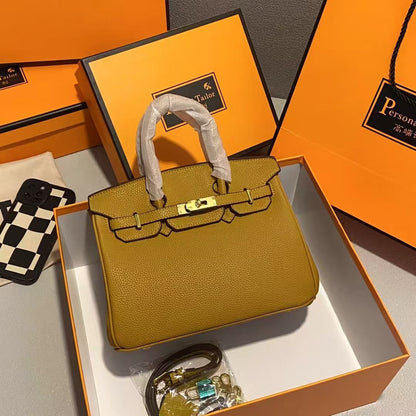 A high-end textured women's bag handbag 30CM soft leather European and American fashion TOGO platinum bag exquisite and versatile