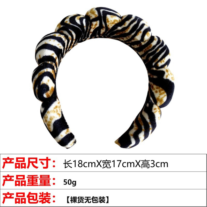 A high cranial top hair accessories women wash face bath clouds sponge headband makeup remover hair band headband