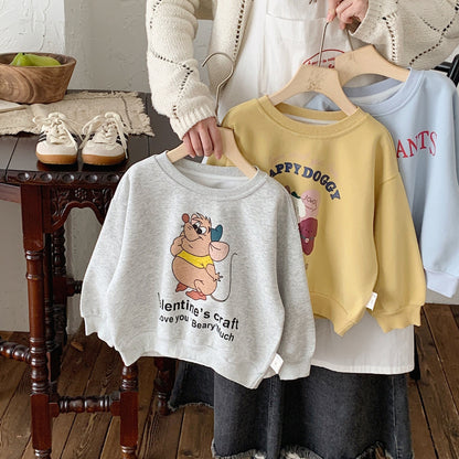 A children's crew neck sweater