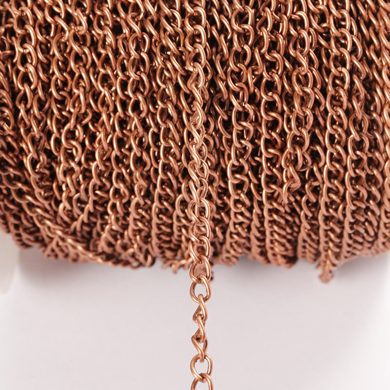 A DIY jewelry accessories, encrypted iron chain, necklace jewelry chain, hairpin tail chain, hair accessories fringed chain connecting chain