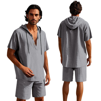 A Hooded Short Sleeve Suit